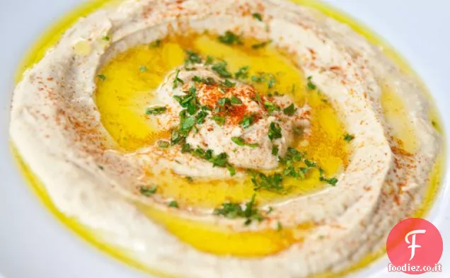 Hummus con Cipolle caramellate