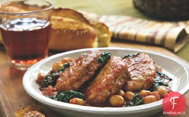 Maiale Toscano E Ceci con Spinaci