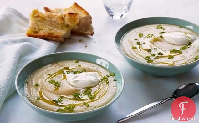 Cremoso Frittura francese e zuppa di scalogno