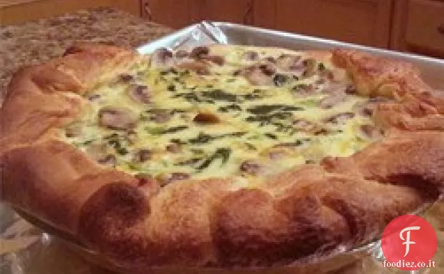 Quiche ai funghi spinaci