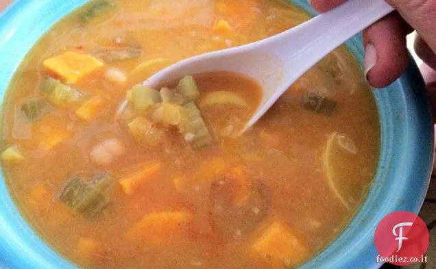 Zuppa di ceci di patate dolci marocchine