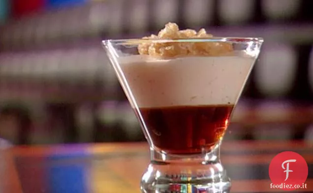 Granito di Root Beer con Gelee di Root Beer e Panna Cotta alla vaniglia
