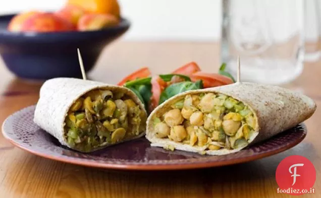 Pranzo questa settimana: Insalata di ceci Wrap