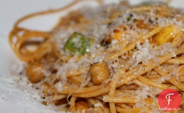Spaghetti di zucchine e ceci con Paprika calda
