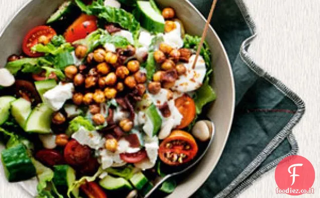 Insalata tritata con pancetta e Ceci fritti