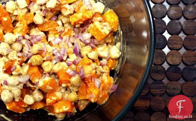 Zucca calda e insalata di ceci