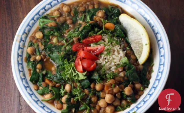 Stufato di ceci, lenticchie e verdure