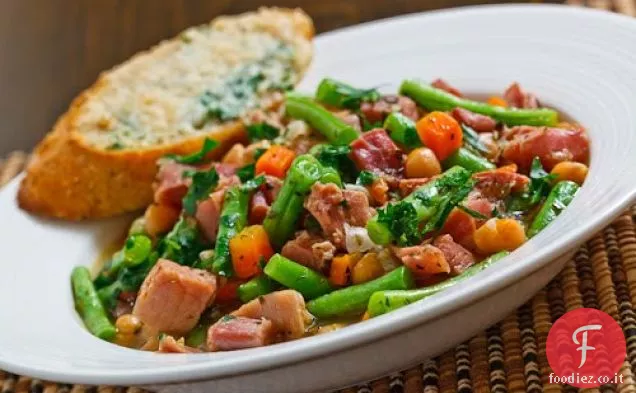 Zuppa di prosciutto e ceci