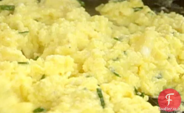 Crema di uova con formaggio irlandese ed erba cipollina
