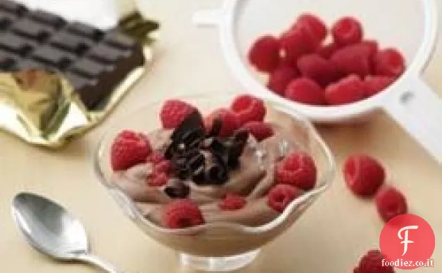 Davvero, davvero facile Mousse di lamponi al cioccolato