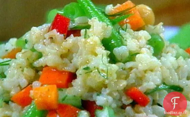 Insalate di riso vegetale con fagioli