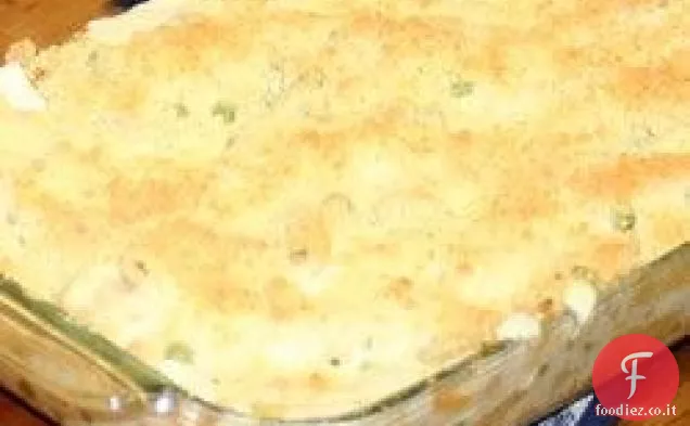 Casseruola di pollo e piselli