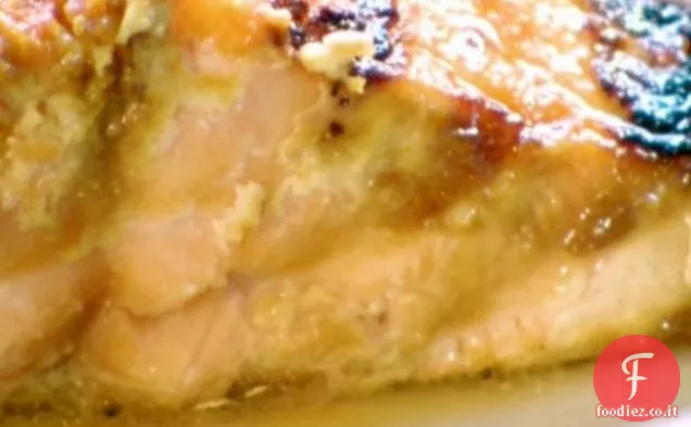 Salmone glassato al Miso
