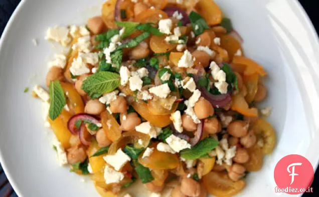 Cena stasera: Insalata di ceci con Feta e Menta