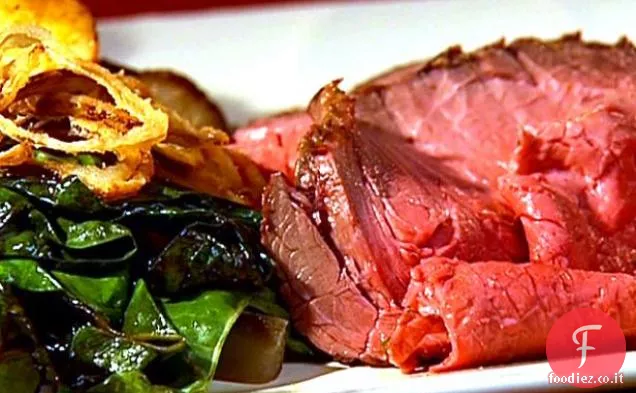 Roast Beef con Patate e grani di pepe verde