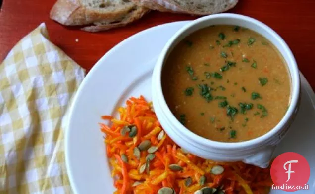 Mangia per otto dollari: zuppa di ceci e insalata di carote