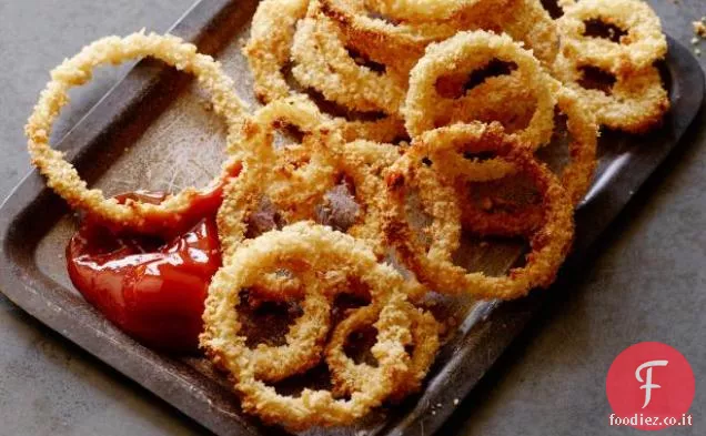 Anelli di cipolla fritti al forno