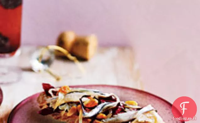 Crostini di Acciughe con Cipolla e uvetta