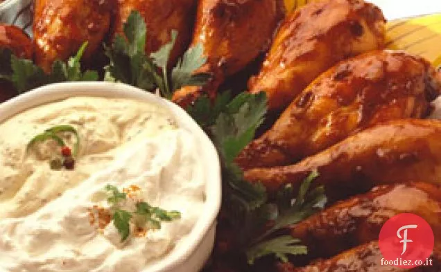 Bacchette alla griglia con Zesty Dippers