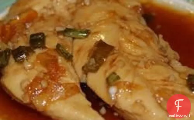 Facile Teriyaki di pollo da forno in salsa di aglio allo zenzero arancione