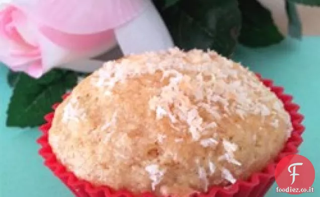 Muffin al mango al cocco con zenzero candito