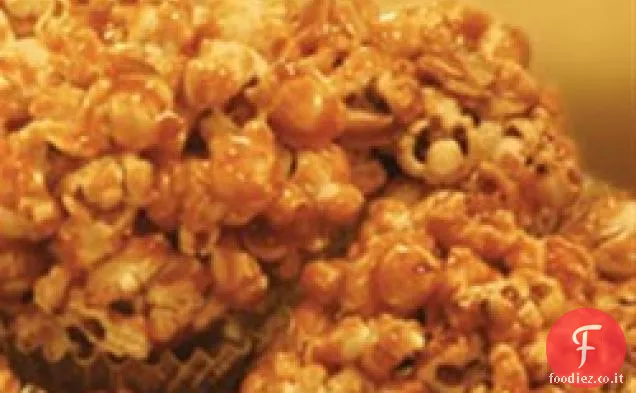 Grappoli di popcorn al caramello