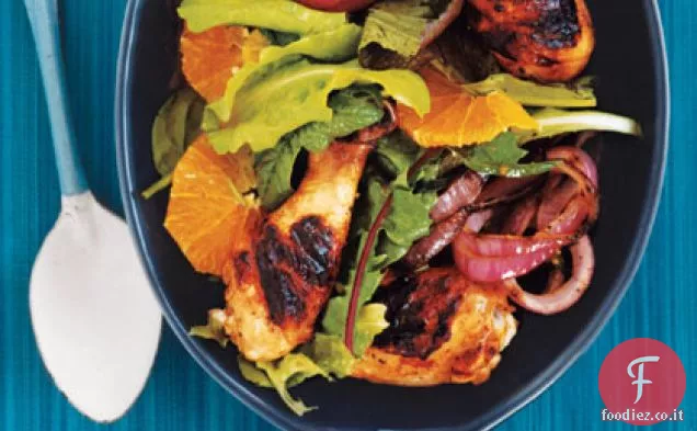 Cosce di pollo alla griglia con Arancia e Rosmarino