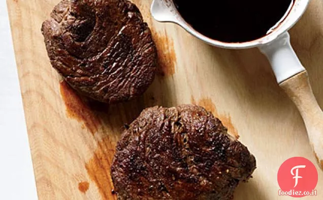 Bistecche di bisonte con salsa balsamica di Fichi