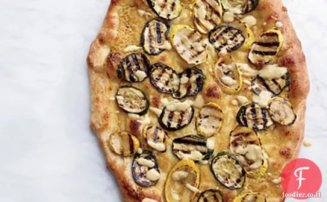 Hummus e Pizze di Zucchine grigliate