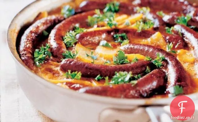 Salsicce di Merguez con patate smerlate