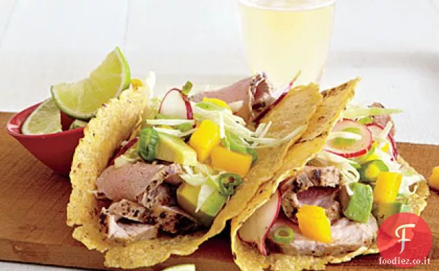 Tacos di maiale con Slaw di Mango