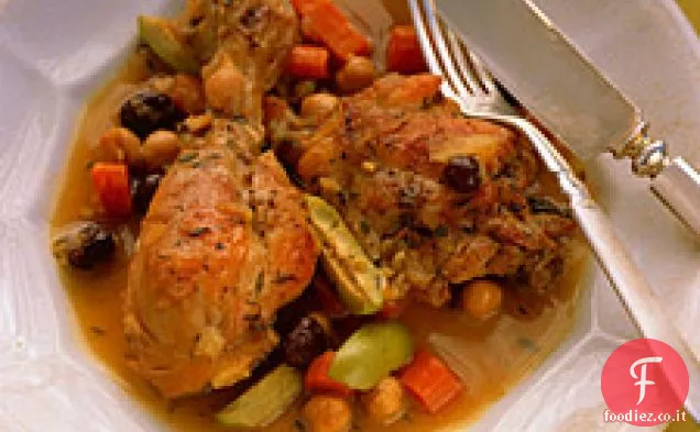 Pollo brasato con olive