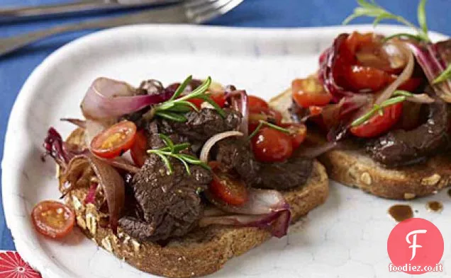 Bistecca Marinata al Balsamico con Radicchio carbonizzato