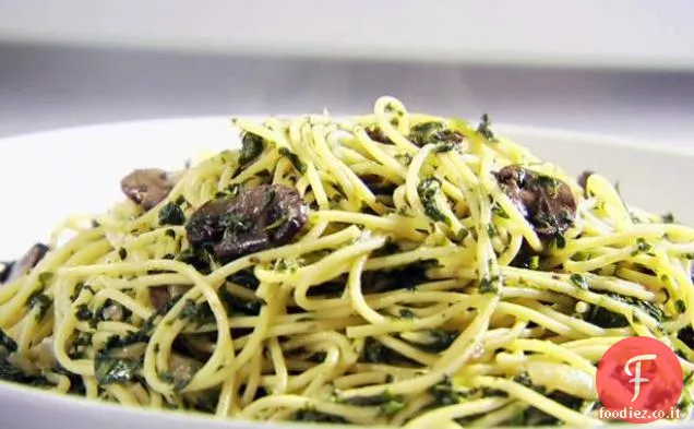 Round 2-Pasta di spinaci e funghi