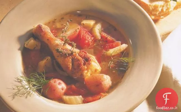 Stufato di pollo provenzale