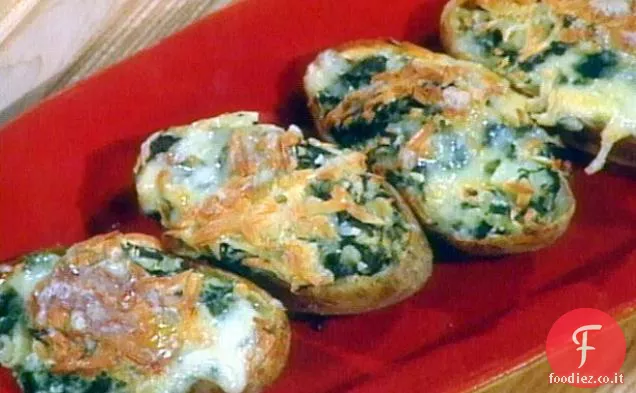 Patate ripiene di spinaci e formaggio affumicato