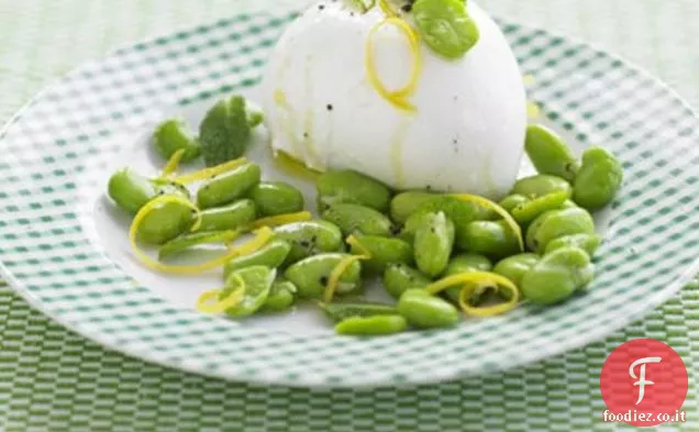 Fave con Mozzarella, Limone e Menta