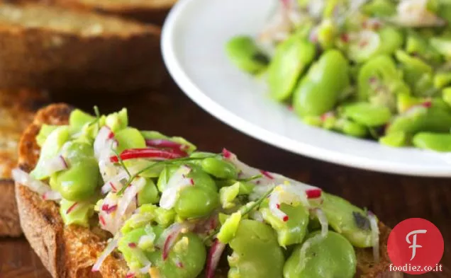 Bruschetta di Fave e Ravanelli