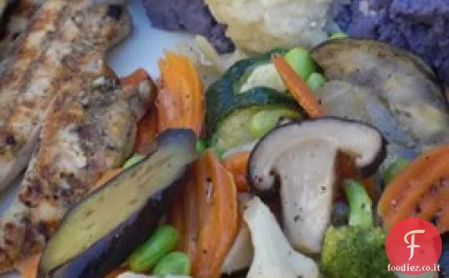 Zucchine e fagioli di soia Stir Fry