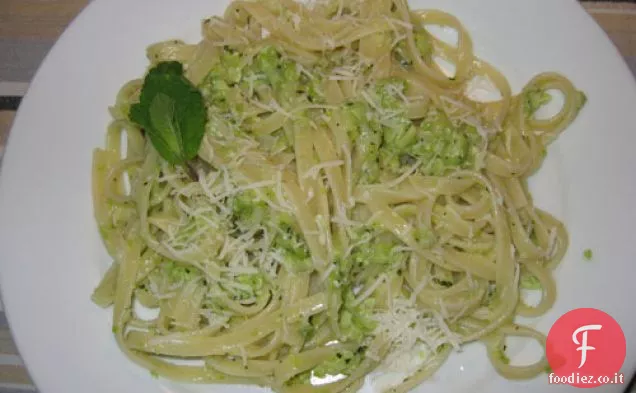 Pesto di Fave su Fettuccini