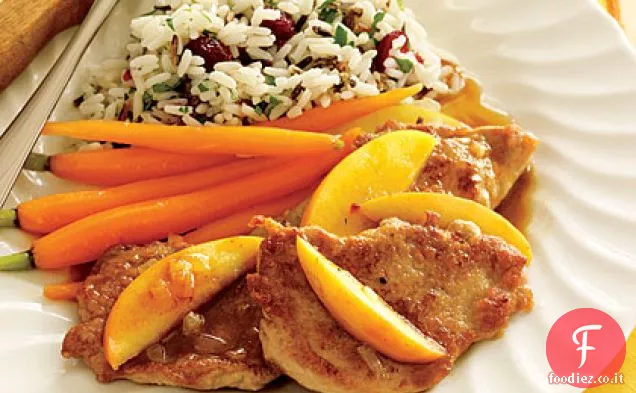 Filetto di maiale con mele saltate