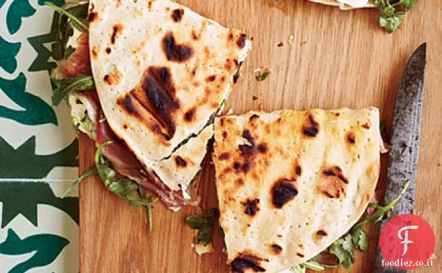 Prosciutto-Piadine di Mozzarella