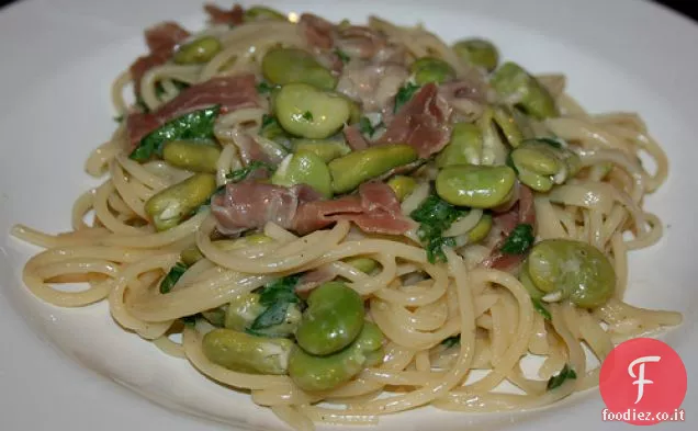 Fave e Prosciutto Carbonara