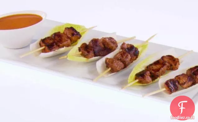 Mini spiedini di maiale alla griglia