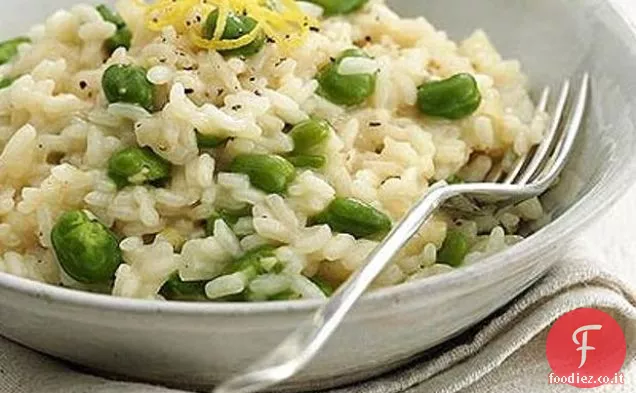 Risotto di Fave, Pecorino e Limone