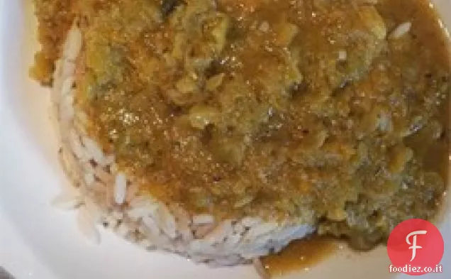 Zuppa di piselli al curry