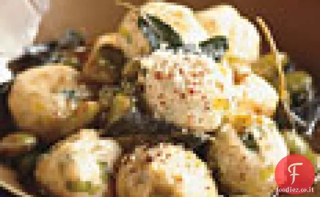 Gnocchi di Ricotta con Porri e Fave