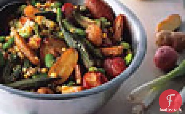 Insalata di patate arrosto e gombo
