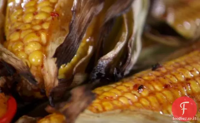 Mais alla griglia con acero e Chipotle