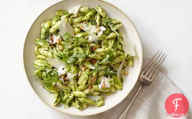 Rucola-Pesto di Basilico con Pinoli, Parmigiano e Ricotta